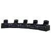 CoasterEssence 600001-S5A Cyrus - 9 Piece Upholstered Home Theater Seating - Black