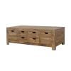 CoasterElevations 723888 Esther - 6-Drawer Solid Wood Coffee Table - Natural