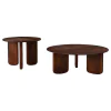 Coaster Fine Furniture 721998-S2 Dale - 2 Piece Solid Wood Coffee And End Table Set - Brown