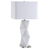 CoasterEssence 902937 Camie - Rectangular Shade Geometric Table Lamp - White