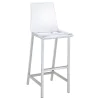 Coaster Fine Furniture 104873-S5 Tolbert - 5 Piece Bar Set With Acrylic Chairs - Clear And Chrome