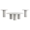 Coaster Fine Furniture 709668-S3 Astoria - 3 Piece Marble Coffee And End Table Set - White