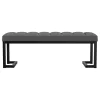 Coaster Fine Furniture 907516 Mesa - Boucle Upholstered Tufted Accent Bench - Charcoal