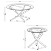 Coaster Fine Furniture 707888-S3 Brooke - 3 Piece Round Coffee And End Table Set - Rose Brass