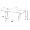 CoasterElevations 115541 Bradshaw - Live Edge Wood Dining Table - Natural Acacia