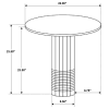 Coaster Fine Furniture 709667 Astoria - Round Genuine Marble Side End Table - White