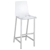CoasterEssence 100295 Juelia - Bar Stools (Set of 2) - Chrome And Clear Acrylic