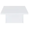 Coaster Fine Furniture 710898 Devar - Square Engineered Wood Coffee Table - White High Gloss