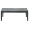 CoasterEssence 753518 Mozzi - Rectangular Faux Marble Coffee Table - Gray And Black