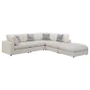 Coaster Fine Furniture 551321-SETC Serene - 5 Piece Upholstered Modular Sectional Sofa - Beige