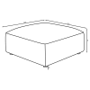 CoasterElevations 551593 Jennifer - Square Upholstered Ottoman - Terracotta
