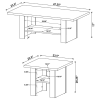 CoasterEveryday 700345 Rodez - 3 Piece Engineered Wood Coffee Table Set - Black Oak