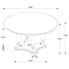 Coaster Fine Furniture 109400 Landon - Round Wood Pedestal Dining Table - Rich Brown