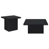 Coaster Fine Furniture 706408-S2 Devar - 2 Piece Square Cocktail Coffee End Table Set - Black