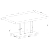 CoasterEssence 193811 Brooklyn - Rectangular Dining Table - White High Gloss