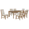 Coaster Fine Furniture 109101-S7 Bruner - 7 Piece Rectangular Dining Set - Natural Brown