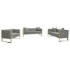 CoasterElevations 509111-S3 Eastbrook - 3 Piece Velvet Upholstered Tufted Sofa Set - Gray