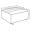 Coaster Fine Furniture 552083 Sunny - Square Upholstered Ottoman - Dark Charcoal