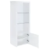 Coaster Fine Furniture 704254 Jude - 3-Shelf Engineered Wood Media Tower - High Gloss White