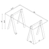 CoasterEssence 801535 Amaturo - Glass Top Acrylic Writing Desk - Clear