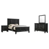 CoasterEssence 201321KWN-S4 Sandy Beach - 4 Piece California King Panel Bedroom Set - Black