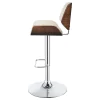 CoasterEssence 130503 Folsom - Upholstered Adjustable Bar Stool - Ecru And Chrome