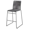 CoasterEssence 192064 Jerome - Woven Rope Metal Bar Chair (Set of 2) - Charcoal