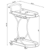 CoasterEveryday 910001 Elfman - 2-Tier Glass Shelf Metal Bar Cart - Black And Chrome