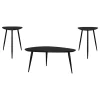 Coaster Fine Furniture 707918-S3 Odessa - 3 Piece Triangular Coffee And End Table Set - Black