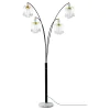 CoasterEssence 1771N Maisel - Hanging Crystal Arc Tree Floor Lamp - Black