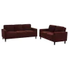 Coaster Fine Furniture 511211-S2 Ruth - 2 Piece Fabric Upholstered Track Arm Sofa - Rust Red