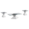 Coaster Fine Furniture 710208-S3 Jenny - 3 Piece Rectangular Coffee And End Table Set - Chrome