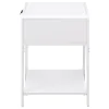 Coaster Fine Furniture 930236 Amherst - 1-Drawer Radio Weave Rattan Metal Side Table - White