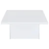 Coaster Fine Furniture 710898 Devar - Square Engineered Wood Coffee Table - White High Gloss