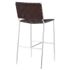 CoasterEssence 183584 Adelaide - Upholstered Pub Height Bar Stool - Brown And Chrome
