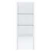 Coaster Fine Furniture 704254 Jude - 3-Shelf Engineered Wood Media Tower - High Gloss White