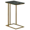 CoasterEssence 936035 Vicente - Marble Top C-Shaped Sofa Side Table - Green