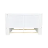 CoasterEssence 202990Q Jessica - Queen Platform Bed With Rail Seating - White