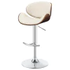 CoasterEssence 130505 Harris - Adjustable Bar Stool - Ecru And Chrome