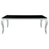 CoasterElevations 115071 Carone - Rectangular Glass Top Dining Table - Black And Chrome