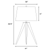 CoasterEssence 901644 Sabat - Empire Shade Tripod Beside Table Lamp - Black