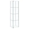 CoasterEveryday 951072 Bellatrix - 4-Shelf Clear Glass Curio Cabinet - White
