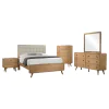 Coaster Fine Furniture 225091KW-S5 Robyn - 5 Piece California King Bedroom Set - Light Ash