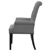 CoasterEssence 115163 Alana - Fabric Upholstered Dining Arm Chair - Gray