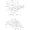 CoasterEveryday 603505 Lawrence - Upholstered Padded Arm Reclining Loveseat - Charcoal