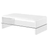 CoasterEssence 703798 Airell - Rectangular Coffee Table With Shelf - White High Gloss