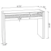 CoasterElevations 951766 Edna - Mirrored Acrylic Console Table LED Lighting - Silver