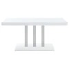 CoasterEssence 193811-S5 Brooklyn - 5 Piece Rectangular Dining Set - White High Gloss
