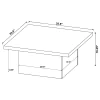 Coaster Fine Furniture 708068 Devar - Square Engineered Wood Coffee Table - Mango Brown