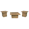Coaster Fine Furniture 708068-S3 Devar - 3 Piece Square Coffee And End Table Set - Mango
